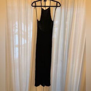 Black Crochet halter cover up